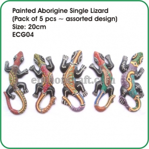 Painted Aborigine Single Lizard 20cm (Pack of 5 pcs)